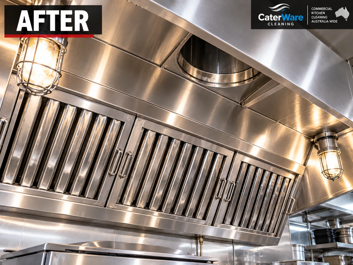 The same canopy and baffle filters after degreasing